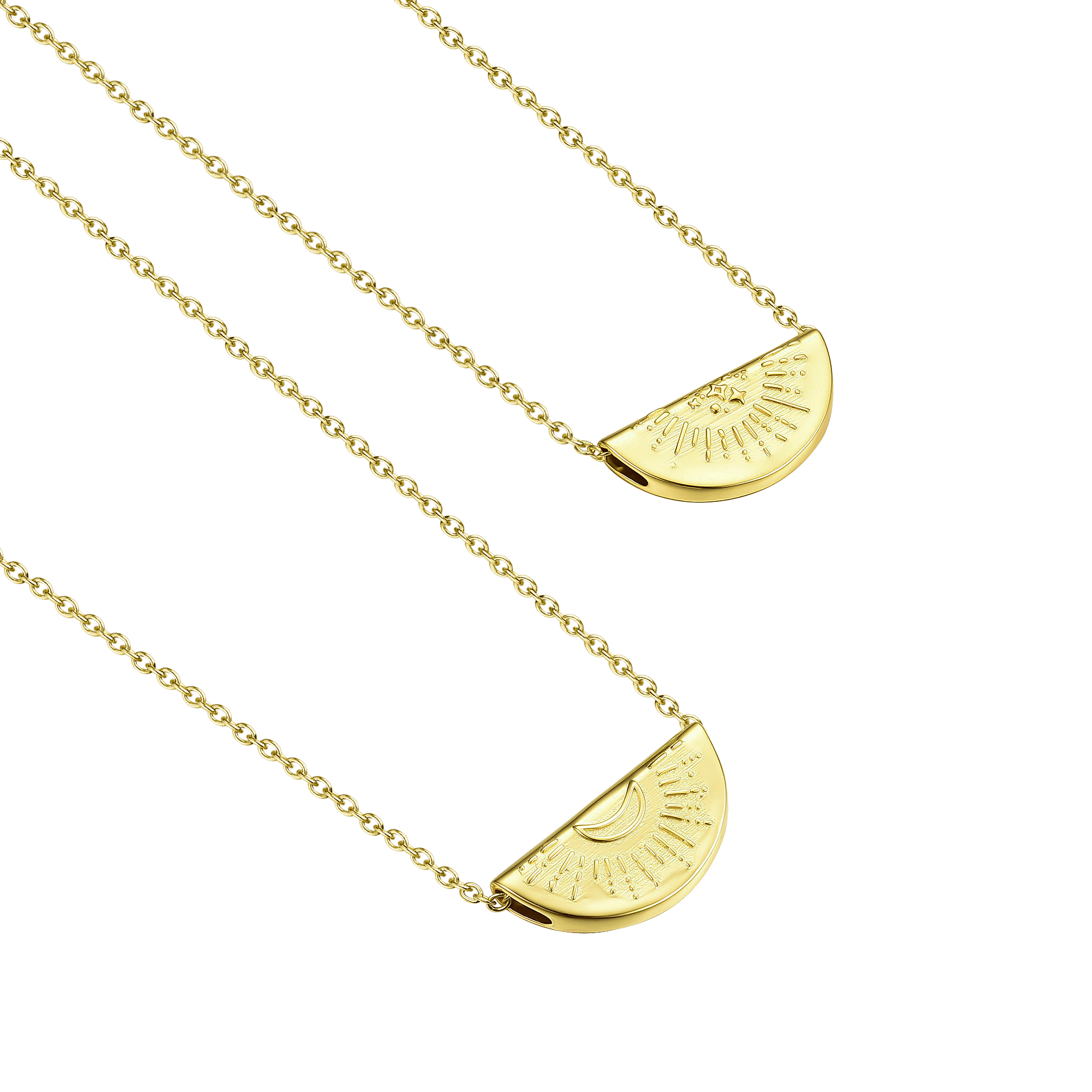 Half gold necklace deals