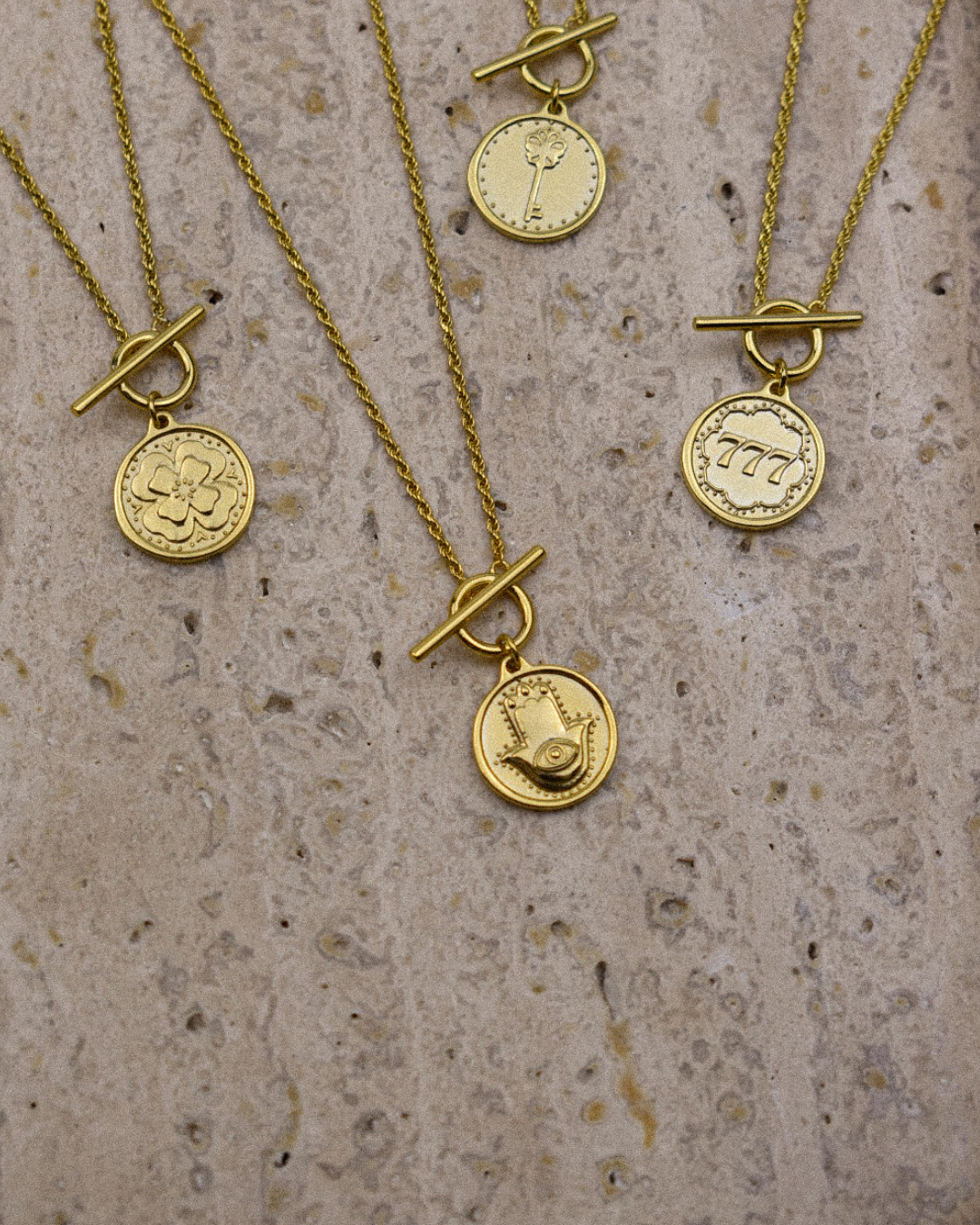 Vintage gold deals coin pendant