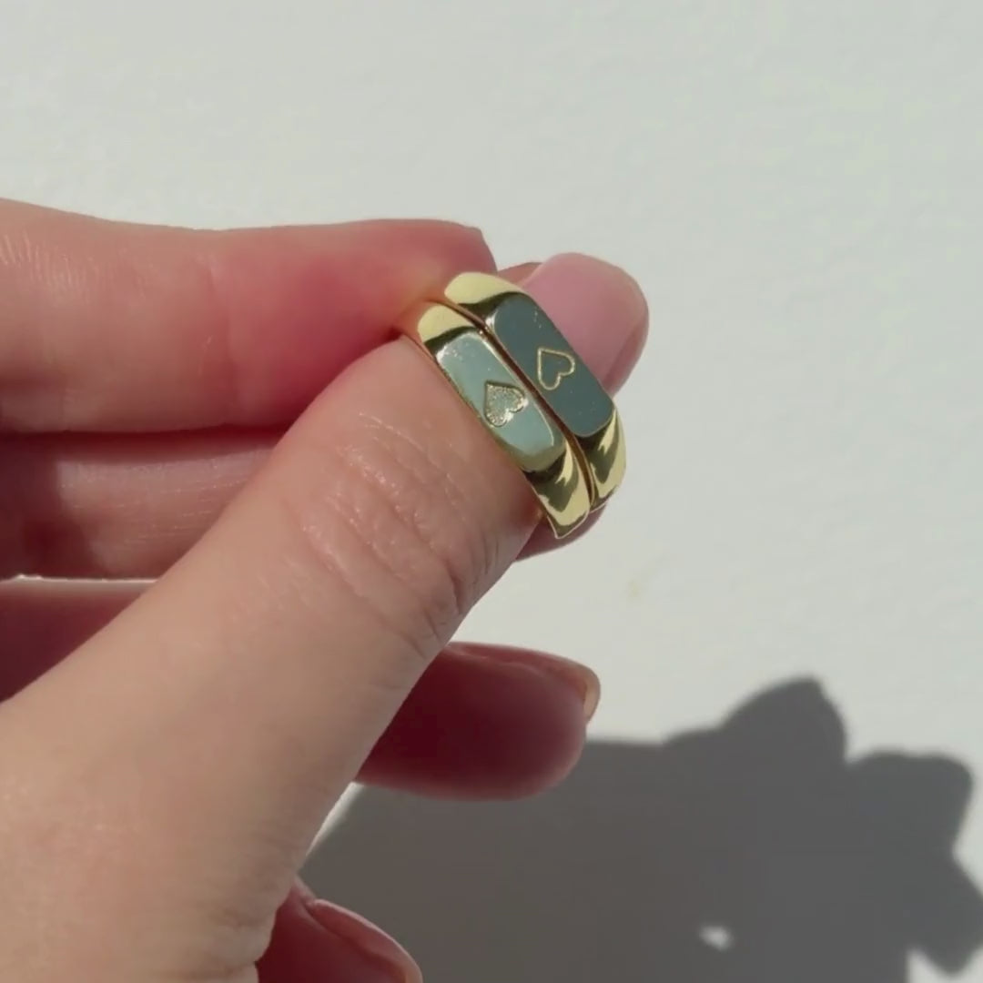 Two Hearts Bottom Ring